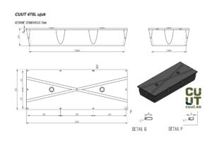 Plastujuk 475L - pontoonujuk EPS täidetud
