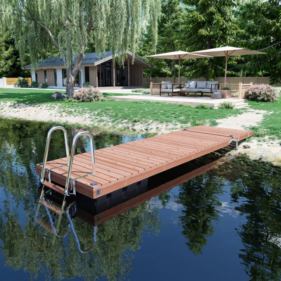 CUUT 161-4 ujuvsild 1,6×4,0 m – pontoonsild puidust laudisega