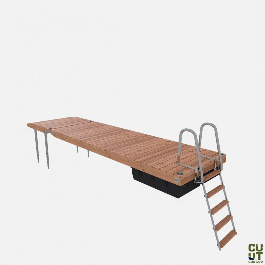 CUUT 161-4 ujuvsild 1,6×4,0 m – pontoonsild puidust laudisega