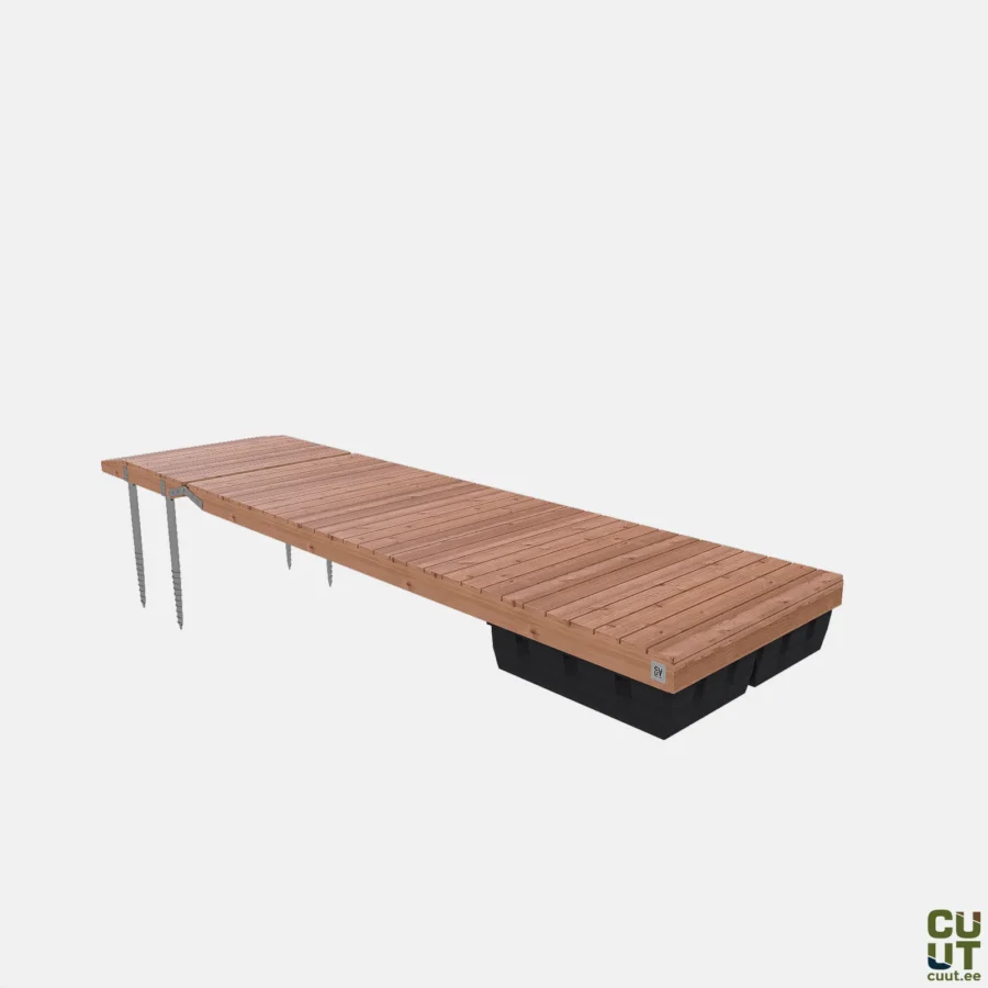 CUUT 161-4 ujuvsild 1,6×4,0 m – pontoonsild puidust laudisega