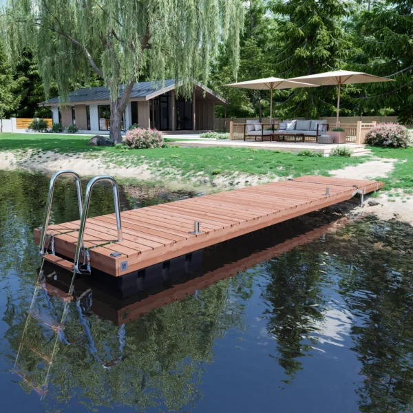 CUUT 161-5 ujuvsild 1,6×5,0 m – pontoonsild puidust laudisega