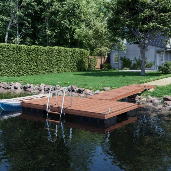 CUUT 244-4 ujuvsild käigusillaga – 2,4×4,0 m pontoonsild puidust laudisega