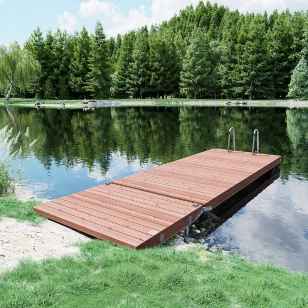 CUUT 401-4.5 ujuvsild 2,0×4,5 m – pontoonsild puidust laudisega