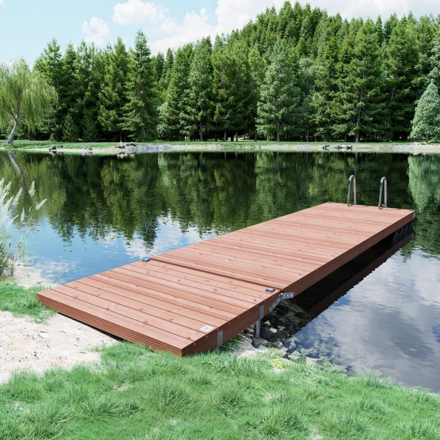 CUUT 401-6 ujuvsild 2,0×6,0 m – pontoonsild puidust laudisega