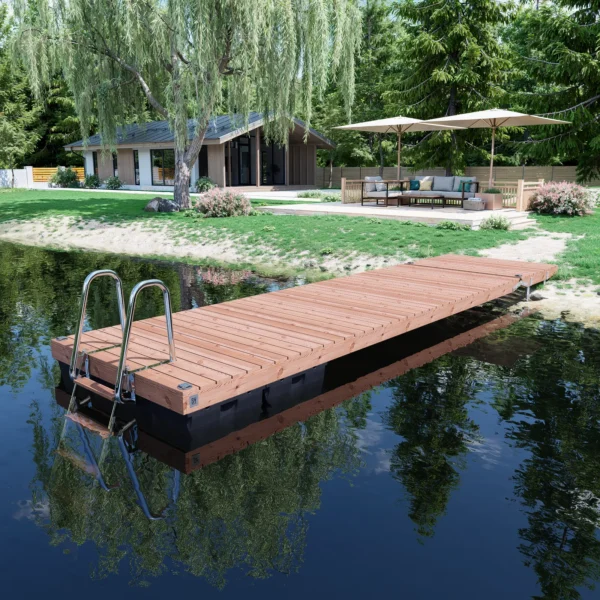 CUUT 401-6 ujuvsild 2,0×6,0 m – pontoonsild puidust laudisega
