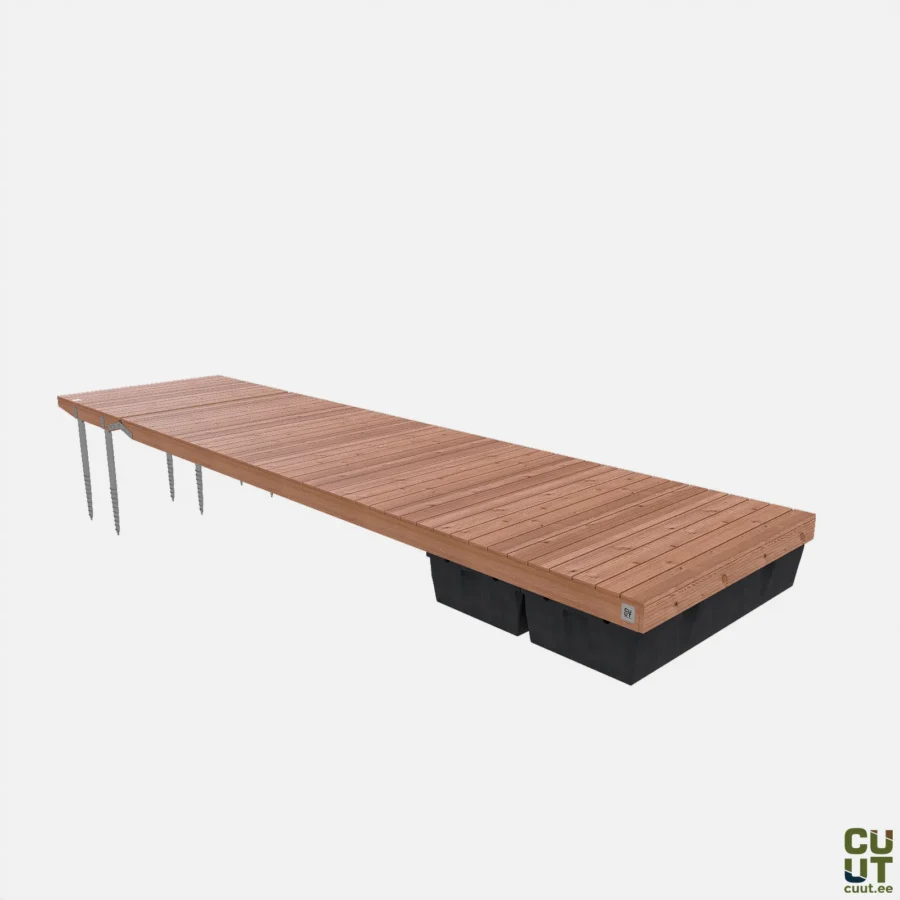 CUUT 401-6 ujuvsild 2,0×6,0 m – pontoonsild puidust laudisega