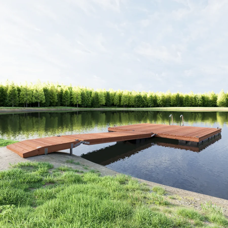 CUUT 472-5 ujuvsild käigusillaga – 4,0×5,0 m pontoonsild 475L pontoonidel