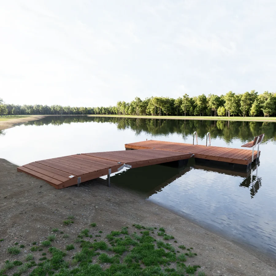 CUUT 476-4 ujuvsild käigusillaga – 2,4×6,0 m pontoonsild 475L pontoonidel