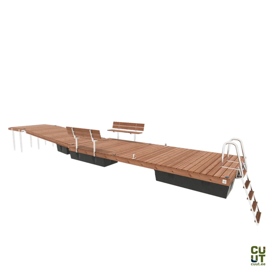 CUUT 476-4.1 ujuvsild käigusillaga – 6,0×2,4 m pontoonsild 475L pontoonidel