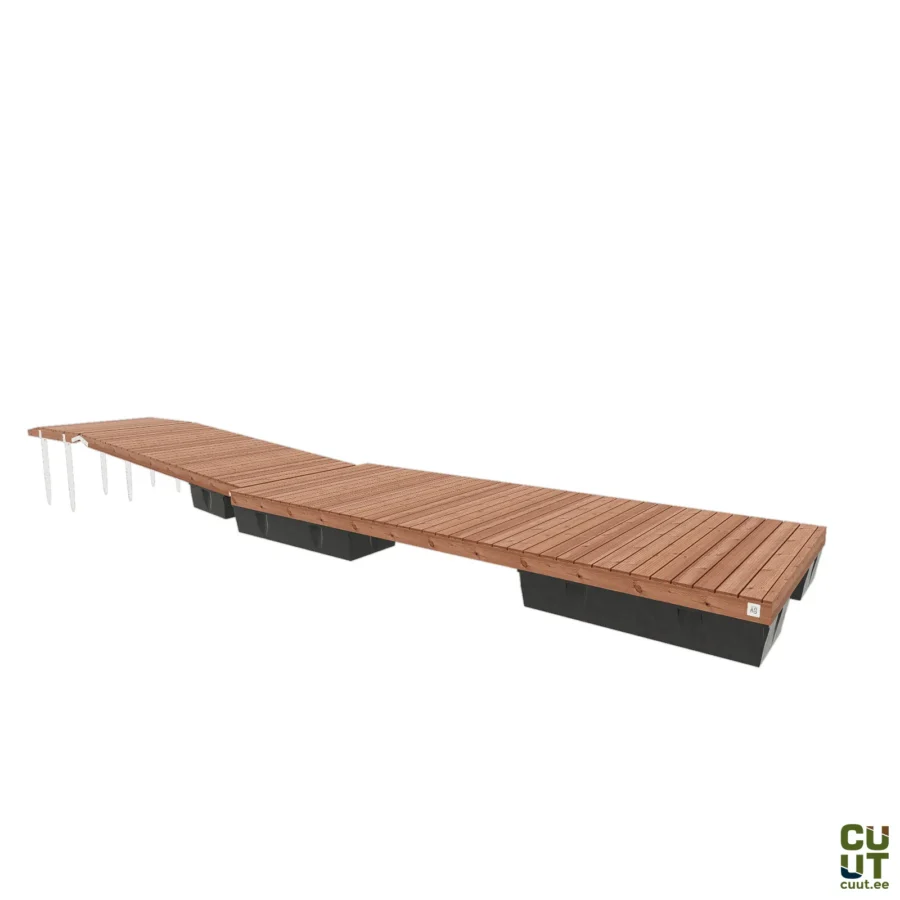 CUUT 476-4.1 ujuvsild käigusillaga – 6,0×2,4 m pontoonsild 475L pontoonidel